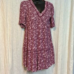 Floral Boho V-Neck Women's Dress